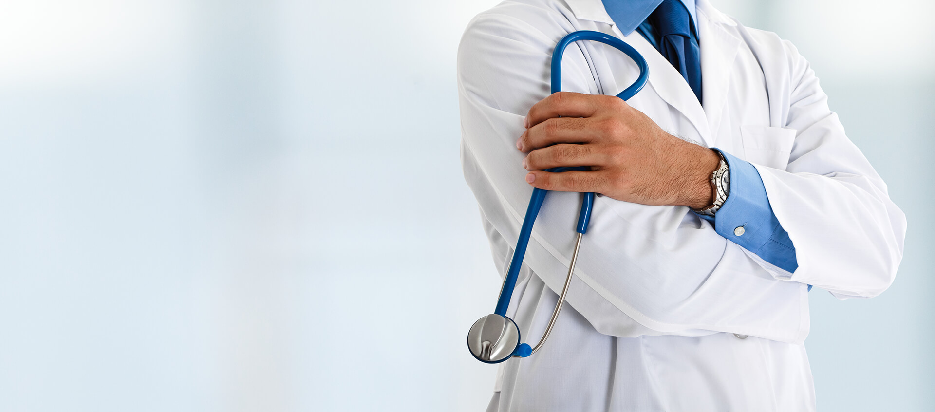 Complete Healthcare Management background showing medical professional environment